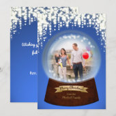 Winter Snow Glass Sparkle Holiday Feestdagenkaart (Voorkant / Achterkant)