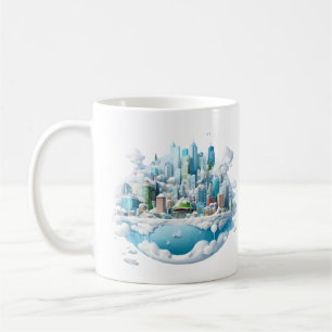Winter Snow Globe City Koffiemok