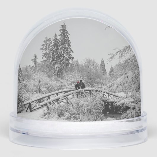 Winter Snow Globe Personalized Romantic Snowglobe Sneeuwbol (Voorkant)