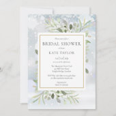 Winter Snow Greenery QR Code Foto Vrijgezellenfees Kaart (Voorkant)