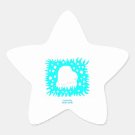 Winter Snow Heart Star-Sticker Ster Sticker