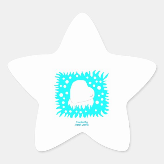 Winter Snow Heart Star-Sticker Ster Sticker (Voorkant)