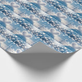 Winter Snow Hearts Cadeaupapier (Hoek)