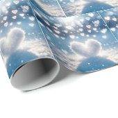 Winter Snow Hearts Cadeaupapier (Rol Hoek)