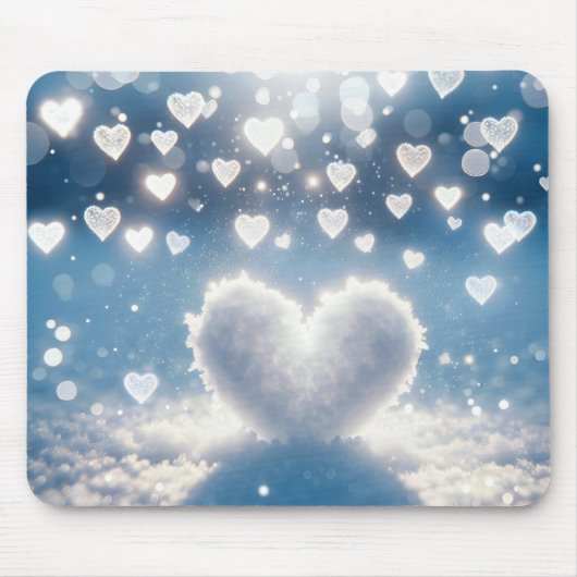 Winter Snow Hearts Muismat (Voorkant)