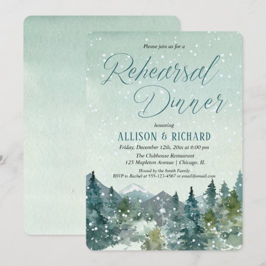 Winter Snow herfst Mountains rustiek repetitiedine Kaart (Voorkant / Achterkant)