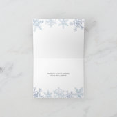 Winter Snow in Love Bruiloft Uitnodiging Vouwkaart (Binnen)