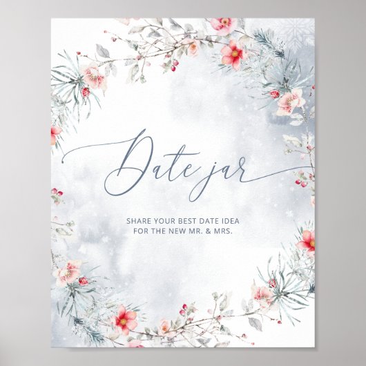 Winter Snow in Love Date jar bruidsspel Poster (Voorkant)