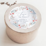 Winter Snow in Love Elegant Vrijgezellenfeest Ronde Sticker<br><div class="desc">Winter Snow in Love Elegante Vrijgezellenfeest Classic Ronde Sticker Matching items beschikbaar.</div>