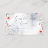 Winter Snow in Love raadt het aantal bruidskussen Informatiekaartje (Voorkant)