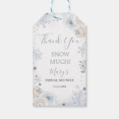 Winter Snow in Love Snowflake Vrijgezellenfeest Fa Cadeaulabel (Achterkant)