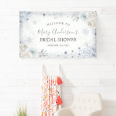 Winter Snow in Love Snowflake Vrijgezellenfeest Gr Spandoek (Insitu)