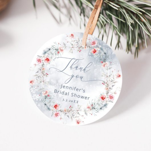 Winter Snow in Love vrijgezellenfeest bedankt Bedankjes Labels