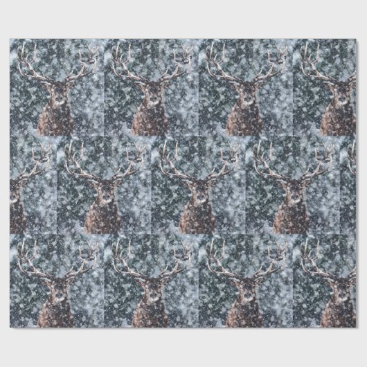 Winter Snow-kerstfeestdag Cadeaupapier (Vlak)