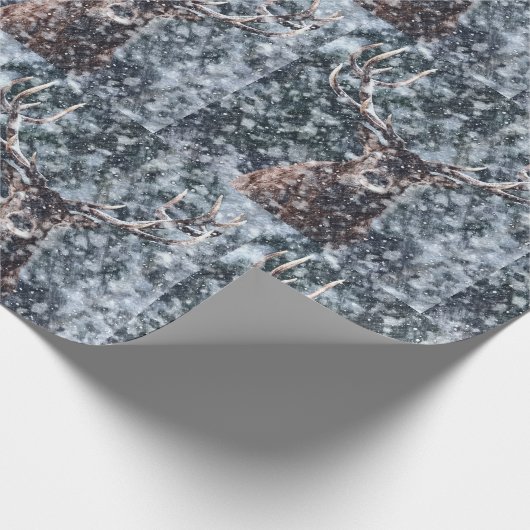 Winter Snow-kerstfeestdag Cadeaupapier (Hoek)