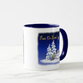 Winter Snow Man Peace on Earth Mok (Voorkant rechts)