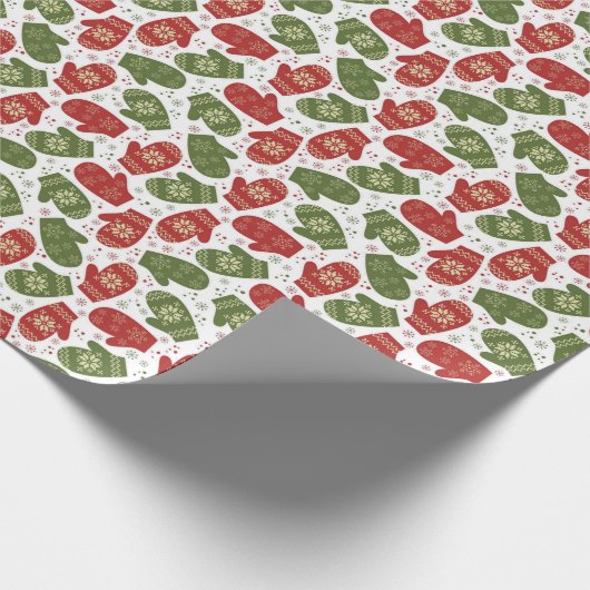 Winter Snow Mittens Cadeaupapier (Hoek)