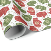 Winter Snow Mittens Cadeaupapier (Rol Hoek)