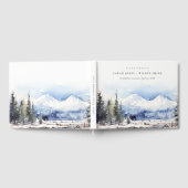 Winter Snow Mountain Ski Landschap Wedding Gastenboek (Volledig)
