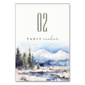 Winter Snow Mountain Ski Landschap Wedding Kaart (Voorkant)