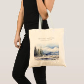 Winter Snow Mountain Ski Landschap Wedding Tote Bag (Voorkant (product))