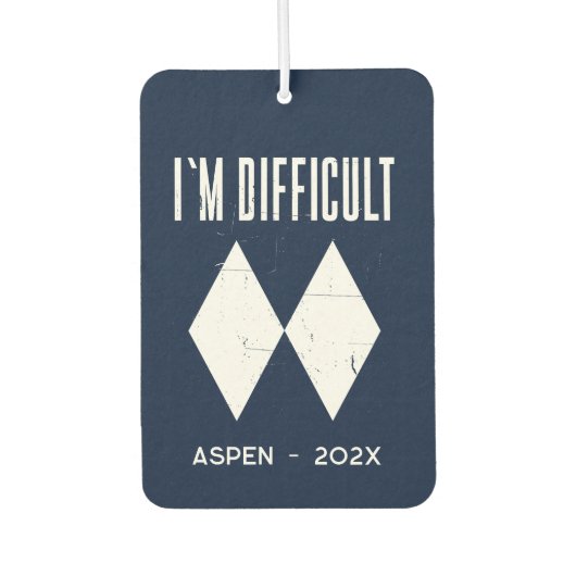 Winter Snow Mountains Sportvakantie Custom Luchtverfrisser (Voorkant)