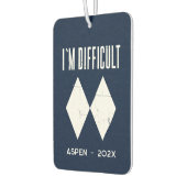 Winter Snow Mountains Sportvakantie Custom Luchtverfrisser (Links)