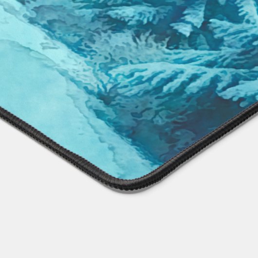 Winter Snow on Pine Trees Desk Mat (Hoek)