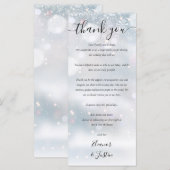 Winter Snow Ontvangst Dank Je Kaart (Voorkant / Achterkant)