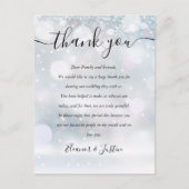 Winter Snow Ontvangst Dank Je Kaart (Voorkant)