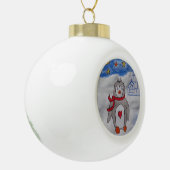 Winter Snow Penguin Keramische Bal Ornament (Links)