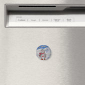 Winter Snow Penguin Magnet (Insitu (Vaatwasser))
