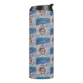 Winter Snow Penguin Thermal Tumbler Thermosbeker (Gedraaid links)