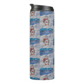 Winter Snow Penguin Thermal Tumbler Thermosbeker (Geroteerd rechts)