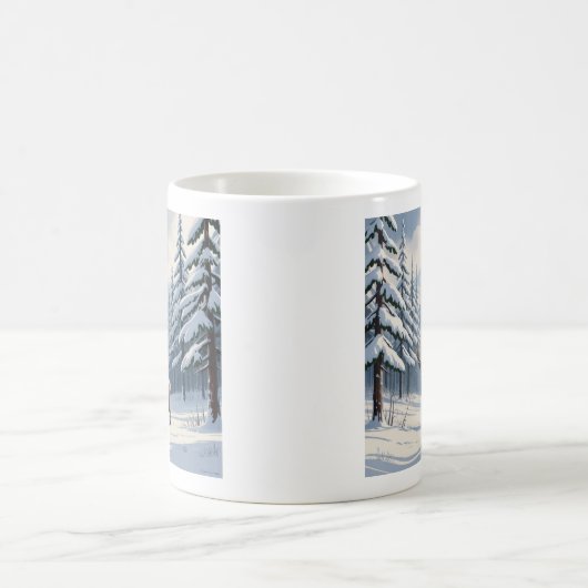 Winter Snow Pine Ceramic Mug (11oz) Koffiemok (Center)