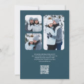Winter Snow Pine Tree Forest QR Code Trouwfoto Save The Date (Achterkant)