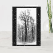 Winter Snow & Poplar Tree Blank Greeting Card Kaart (Voorkant)