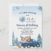 Winter Snow Pret Fun Arctische Dieren Eerste Verja Kaart (Voorkant)