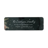 Winter Snow Return Address Label (Voorkant)