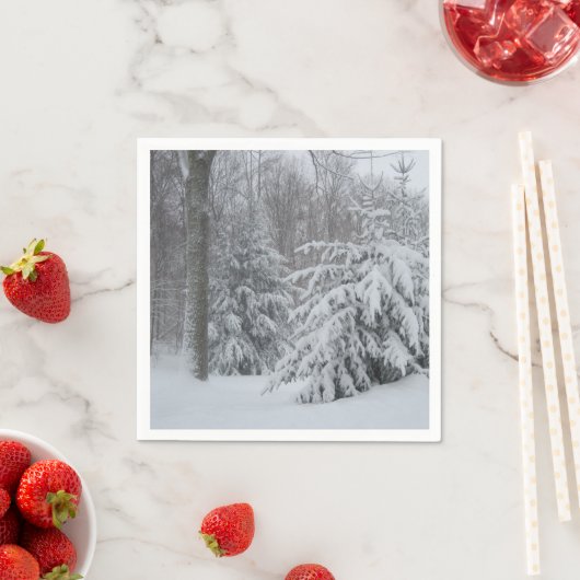 Winter Snow Scene Napkins Servetten (Insitu)