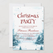 Winter Snow Scenery Kerstfeest Kaart (Voorkant)