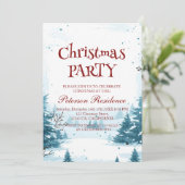 Winter Snow Scenery Kerstfeest Kaart (Staand voorkant)