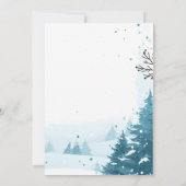 Winter Snow Scenery Kerstfeest Kaart (Achterkant)