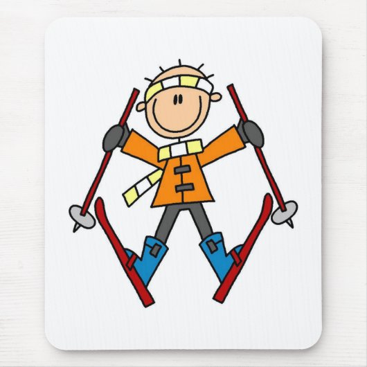 Winter Snow Ski Muismat (Voorkant)