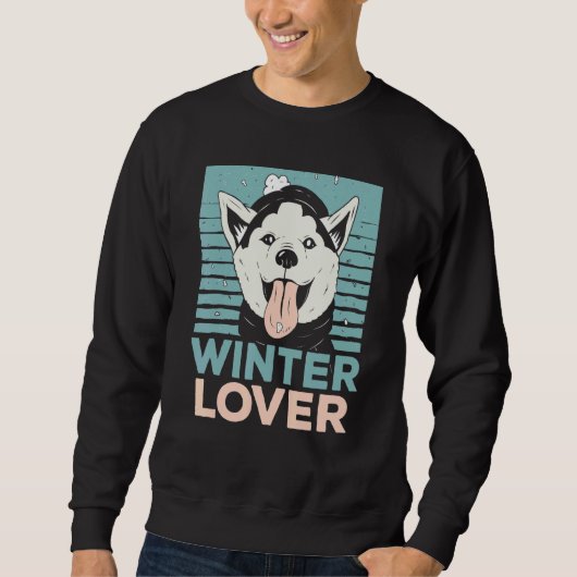 Winter   Snow Snowy Climate Ice Cold Dog Owner Trui (Voorkant)