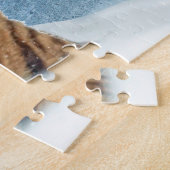 Winter Snow Tiger Mountains Animal Foto Trendy Legpuzzel (Zijkant)