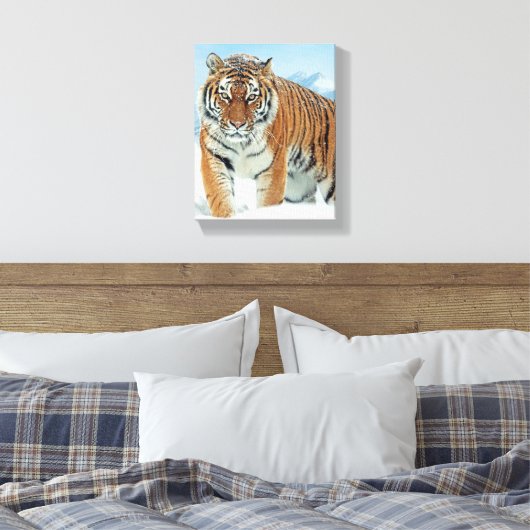 Winter Snow Tiger Mountains Natuur Photo Canvas (Insitu (Slaapkamer))