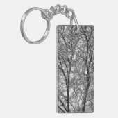 Winter Snow Tree Branches Photograph Sleutelhanger (Voorkant Links)
