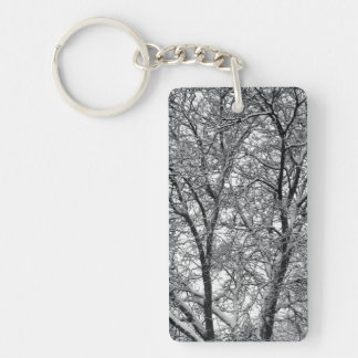 Winter Snow Tree Branches Photograph Sleutelhanger