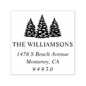 Winter Snow Trees Retouradres Zelfinktende Stempel (Design)